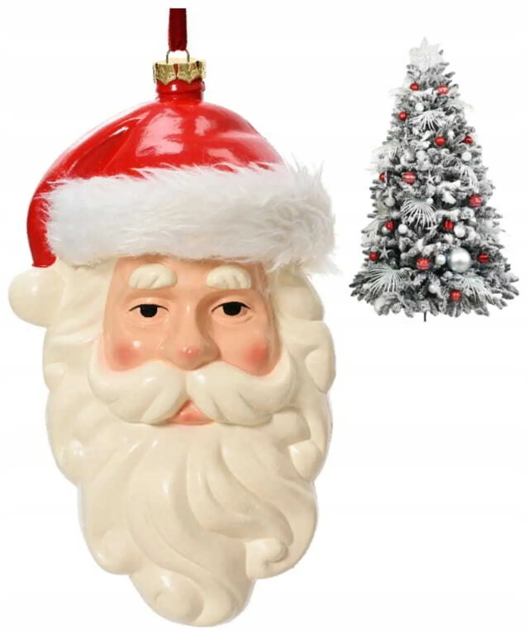 Christbaumkugel Weihnachtsmann – 14 × 21 cm